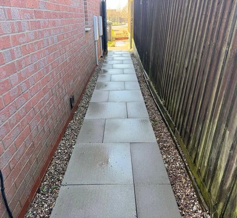 Clean alleyway after professional cleaning
