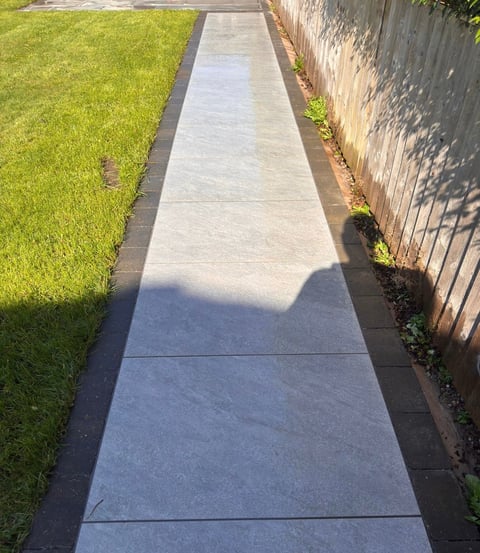 Clean pathway after professional cleaning
