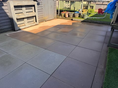 Clean modern patio after professional cleaning